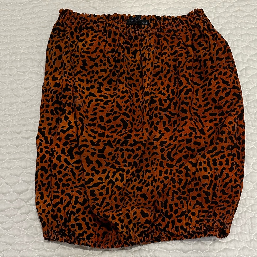 Planet Blue Animal Print Tube Top